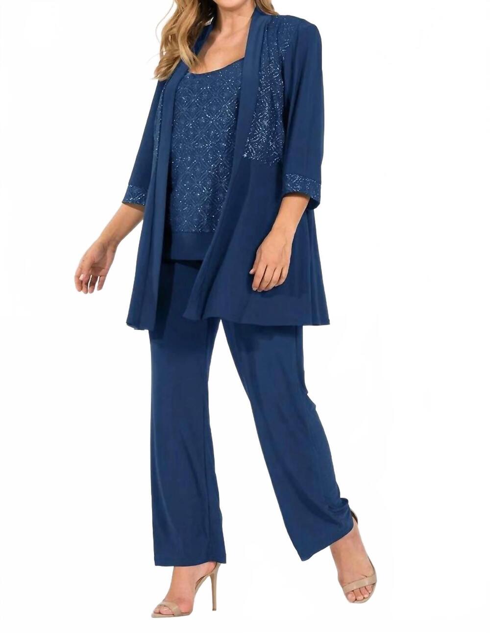 NEW R&M RICHARDS long formal pant suit jacket in peacock